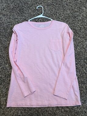 Primary Pink Long Sleeve Tee with Pocket